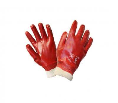 Перчатки МБС (гранат) с полным нитриловым обливом, красные 