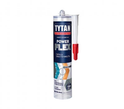 Клей TYTAN Professional POWER FLEX монтажный, прозрачный, 290 мл