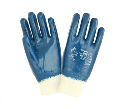 Перчатки нитриловые с тяжелым покрытием 2Hands 9902