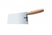 Кельма 888 штукатурная, нержавеющая полированная сталь, деревянная ручкa