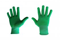 Перчатки НЕЙЛОН с ПВХ-точкой (L) зеленые