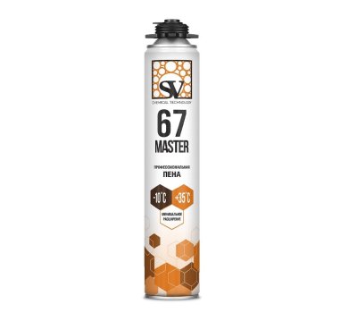 Пена профессиональная SV MASTER 67 всесезонная, 750 мл (960 г)