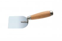 Кельма-шпатель 888 штукатурная, нержавеющая полированная сталь, деревянная ручкa